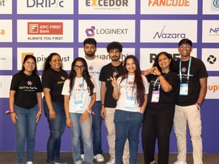 A group image of Babblebot's team at an event