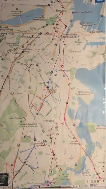 Boston Map Cap Filled