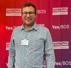 Image of EatWell's founder, Dan Wexler at Yes/Boston Innovation challenge.