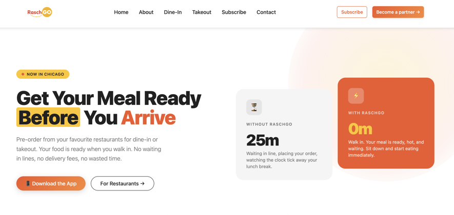 Example of RaschGo's output from Craft your startups website agent showcasing with and without Raschgo waiting time.