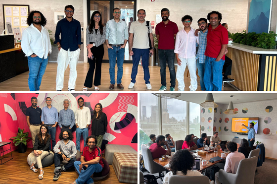 Photo collage from BonBillo's three-day India & Southeast Asia Impact Accelerator immersion in Mumbai, showing cohort group photos and a working session