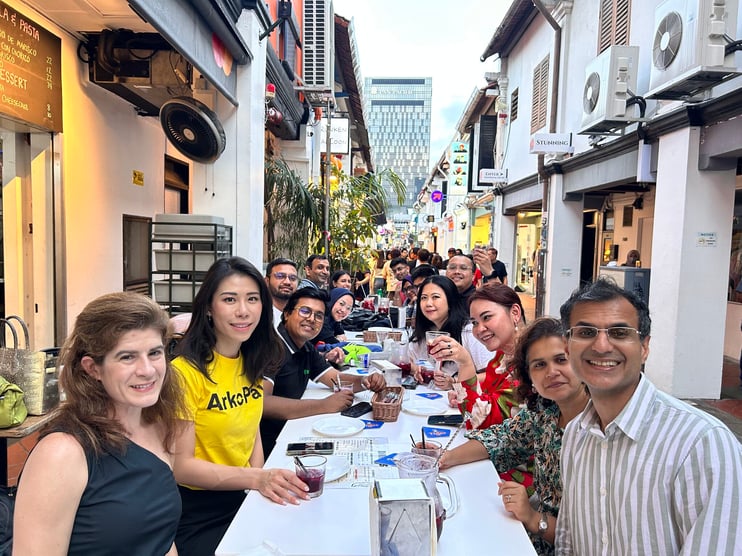 BonBillo's cohort celebrating at lunch