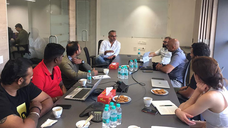 Swapnil Shah, Founder and CEO of Freight Tiger, sharing his journey during a site visit